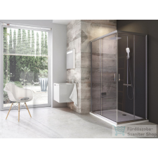 Ravak BLIX BLRV2K+BLRV2K 80x120 cm-es tolóajtós,sarokbelépős zuhanykabin,szatén/transparent 1XV40U00Z1SET80120 kád, zuhanykabin