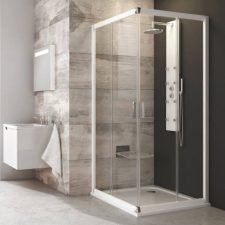 Ravak BLRV2-80 zuhanykabin fehér + grape ( 1LV40100ZG ) kád, zuhanykabin