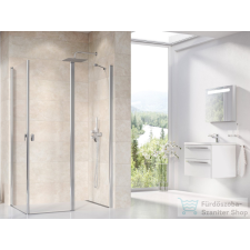 Ravak CHROME CRV1+CRV2 100x80 cm-es nyílóajtós,sarokbelépős zuhanykabin,króm/transparent 1QVA0C01Z1SET100CRV280 kád, zuhanykabin