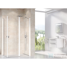 Ravak CHROME CRV1+CRV2 80x90 cm-es nyílóajtós,sarokbelépős zuhanykabin,fehér/transparent 1QV40101Z1SET80CRV290 kád, zuhanykabin