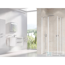 Ravak CHROME CRV2+CRV2 100x100 cm-es nyílóajtós,sarokbelépős zuhanykabin,fehér/transparent 1QVA0100Z1SET100100 kád, zuhanykabin
