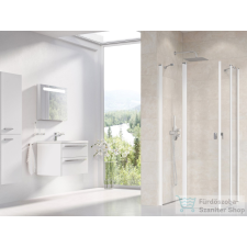 Ravak CHROME CRV2+CRV2 80x90 cm-es nyílóajtós,sarokbelépős zuhanykabin,fehér/transparent 1QV40100Z1SET8090 kád, zuhanykabin