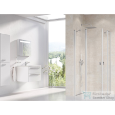 Ravak CHROME CRV2+CRV2 90x90 cm-es nyílóajtós,sarokbelépős zuhanykabin,szatén/transparent 1QV70U00Z1SET9090 kád, zuhanykabin