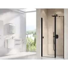 Ravak Chrome CSD2-120 zuhanyajtó fekete+transparent kád, zuhanykabin