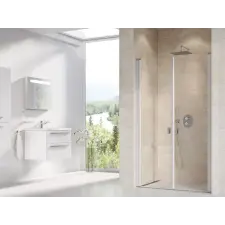 Ravak Chrome CSDL2-100 zuhanyajtó szatén+transparent kád, zuhanykabin