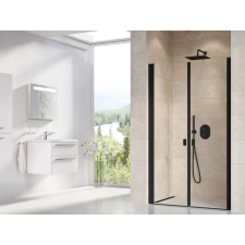 Ravak Chrome CSDL2-120 zuhanyajtó fekete+transparent kád, zuhanykabin