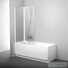 Ravak CHROME CVS2-100 100 cm-es balos kádparaván, fehér+transparent 7QLA0100Z1 kád, zuhanykabin