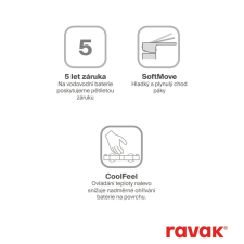  Ravak Chrome fali zuhanycsaptelep szettel, fekete CR II 032.20BL+S (X07S122) csaptelep