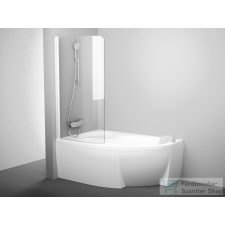 Ravak CVSK1 Rosa 160/170 balos kádparaván, Matt fehér+transparent 7QLS0E00Y1 kád, zuhanykabin