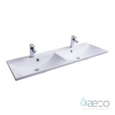 Ravak Flat beépíthető dupla öntött márvány mosdókagyló 120cm szaniter