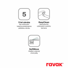 Ravak Kád csaptelep Ravak Classic zuhanyszettel együtt 150 mm króm X07S117 (X07S117) csaptelep