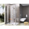 Ravak PIVOT PDOP2+PPS 100x80 cm-es nyílóajtós zuhanykabin fix oldalfallal,szatén/transparent 03GA0U00Z1SET100PPS80