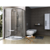 Ravak PIVOT PSKK3-100 100x100x190 cm-es íves zuhanykabin nyíló ajtóval,Szatén+Transparent,376AAU00Z1