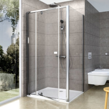 Ravak PPS-90 zuhany oldalfal krómhatású + transparent 90G70C00Z1 kád, zuhanykabin