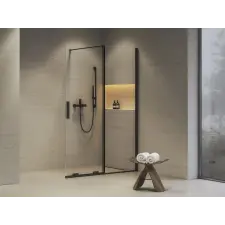 Ravak ROLL 100 cm-es walk-in zuhanyfal, fekete/transparent X9WVA0300Z1 kád, zuhanykabin