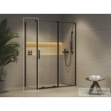 Ravak ROLL 90 cm fix oldalfal, transparent, fekete X90V70300Z1 kád, zuhanykabin