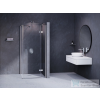 Ravak SMARTLINE SMSD2+SMPS 90x100 cm-es nyílóajtós,jobbos zuhanykabin fix oldalfallal,króm/transparent 0SP7BA00Z1SET90SMPS100