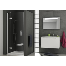 Ravak SMSD2 100 B zuhanyajtó króm + transparent balos ( 0SLABA00Z1 ) fürdőszoba kiegészítő