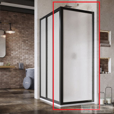 Ravak SUPERNOVA APSS-80 80 cm-es fix oldalfal, fekete+pearl,940403R211 kád, zuhanykabin