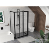 Ravak SUPERNOVA ASDP3+APSS+APSS 120x80 cm-es tolóajtós,3 oldalas zuhanykabin,fekete/transparent 00VG03R2Z1SET1202XAPSS80