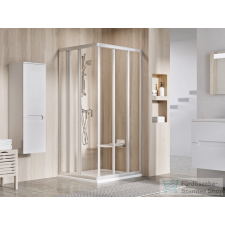 Ravak SUPERNOVA ASRV3+ASRV3 80x90 cm-es tolóajtós,sarokbelépős zuhanykabin,szatén/transparent 15V40UR2Z1SET8090 kád, zuhanykabin