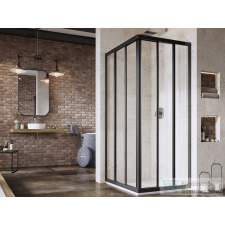 Ravak SUPERNOVA ASRV3+ASRV3 90x90 cm-es tolóajtós,sarokbelépős zuhanykabin,fekete/transparent 15V703R2Z1SET9090 kád, zuhanykabin