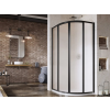 Ravak SUPERNOVA SKCP4-90 90x90x195 cm-es negyedköríves tolóajtós zuhanykabin,Fekete+Grape 3117O302ZG