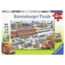 Ravensburger 091911 Vasútállomás 2 x 24 darab puzzle, kirakós