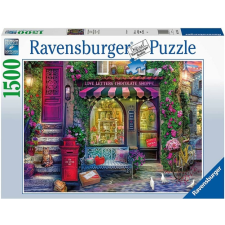 Ravensburger 1500 db-os puzzle - Szerelmes levelek csokoládébolt (17136) puzzle, kirakós