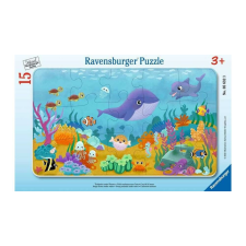 Ravensburger 15 db-os keretes puzzle - Állat kölykök a víz alatt (05632) puzzle, kirakós
