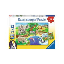 Ravensburger 2 x 12 db-os puzzle - Az állatkertben (07602) puzzle, kirakós