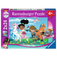 Ravensburger 2 x 24 db-os puzzle -  Nella, a hercegnő lovag  (07831) puzzle, kirakós