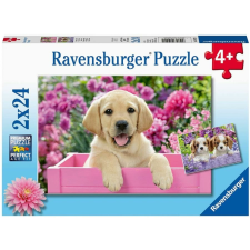 Ravensburger 2 x 24 db-os puzzle - Szőrös barátok (05029) puzzle, kirakós
