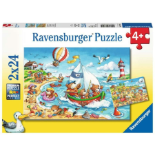Ravensburger 2 x 24 db-os puzzle - Vakáció a tengernél (07829) puzzle, kirakós