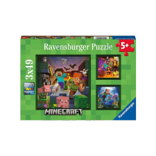Ravensburger 3 x 49 db-os puzzle - Minecraft (05621) puzzle, kirakós