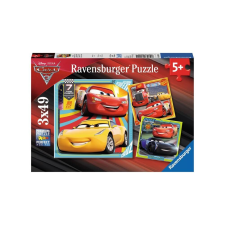 Ravensburger 3 x 49 db-os puzzle - Verdák 3 - Színpompás járgányok (08015) puzzle, kirakós