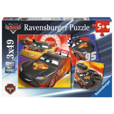 Ravensburger 3 x 49 db-os puzzle - Verdák - Carbon Racers (08001) puzzle, kirakós