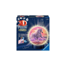 Ravensburger 72 db-os 3D világító gömb puzzle - Lovak a parton (11843) puzzle, kirakós