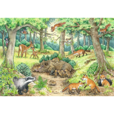 Ravensburger Állatok az erdőben és a réten - 2x12 darabos puzzle (05673) puzzle, kirakós