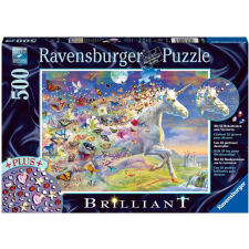 Ravensburger Brilliant 500 db-os puzzle - Pillangós Unikornis (15046) puzzle, kirakós