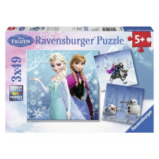 Ravensburger Jégvarázs jeges kaland 3 x 49 darabos puzzle puzzle, kirakós