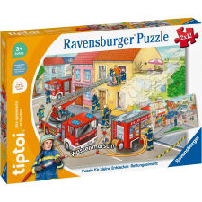 Ravensburger Kis felfedezők: Tűzoltó Mentőakció 2 x 12 darabos tiptoi Oktató Puzzle (00133) kreatív és készségfejlesztő