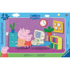 Ravensburger Puzzle 061235 Peppa malac: A számítógép előtt 15 db (4005556061235) puzzle, kirakós