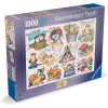 Ravensburger Puzzle 1000 db - Macska év  Ajánlott 14-99 éves korig unisex (15528)