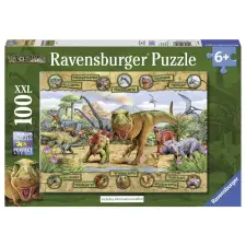  Ravensburger: Puzzle 100 db - Dinoszauroszok puzzle, kirakós