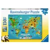  Ravensburger Puzzle 150 db - Állatos világtérkép