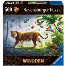 Ravensburger Puzzle 175147 Fa puzzle Tigris a dzsungelben 500 darab puzzle, kirakós