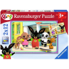 Ravensburger Puzzle 2x12 db - Bing mókázik  Ajánlott 3-6 éves korig unisex (49588)