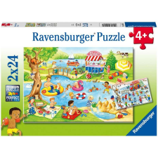 Ravensburger Puzzle 2x24 db Szabadidő a tengerparton puzzle, kirakós