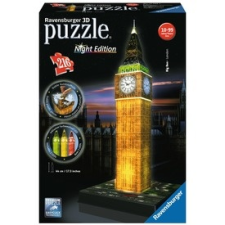 Ravensburger Puzzle 3D 216 db - Big Ben világító puzzle, kirakós